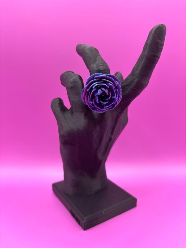 2 color Rose Ring (pink/blue)