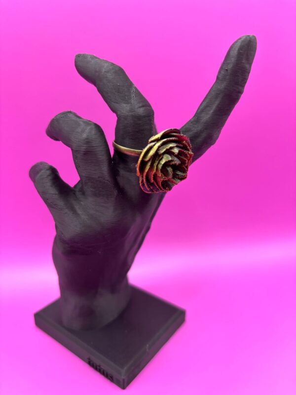 3color Rose Ring fekete-bordó-arany